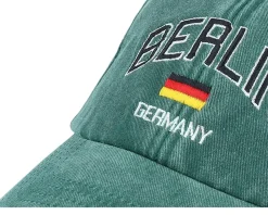 Berlin Germany Washed Green Dad Cap - Iconic