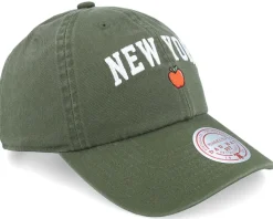 Big Apple Army Green Dad Cap - Mitchell & Ness