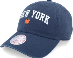 Big Apple Navy Dad Cap - Mitchell & Ness