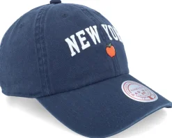 Big Apple Navy Dad Cap - Mitchell & Ness