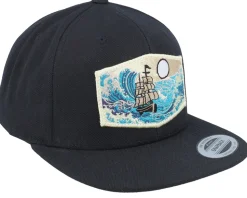 Big Boat & Waves Patch Black Snapback - Wild Spirit