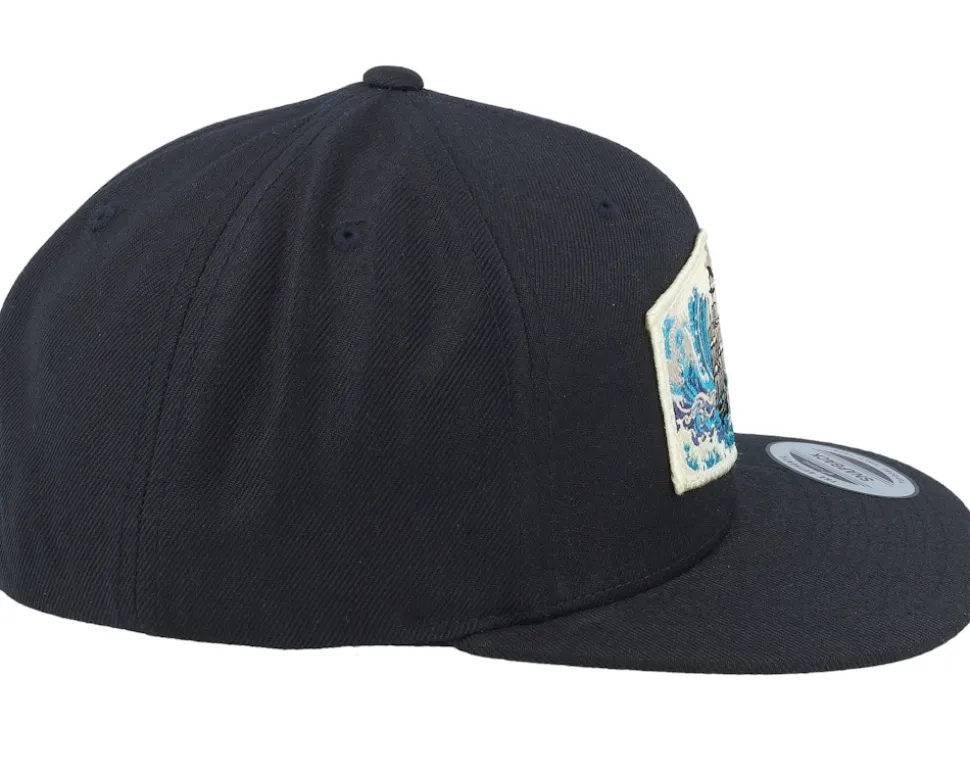 Big Boat & Waves Patch Black Snapback - Wild Spirit