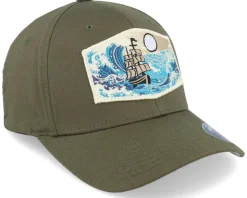 Big Boat & Waves Patch Olive Flexfit - Wild Spirit