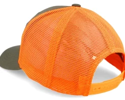Big Duck Wide Mash/Fluorescent Orange Trucker - Hunter