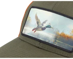 Big Duck Wide Mash/Fluorescent Orange Trucker - Hunter
