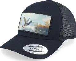 Big Duck Wide Patch Retro Black Trucker - Hunter