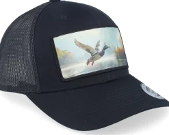 Big Duck Wide Patch Retro Black Trucker - Hunter
