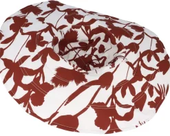 Big Floppy With Flower Print White-Fire Sun Hat - Seeberger