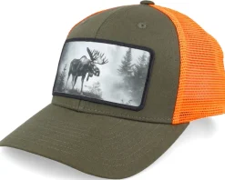 Big Moose Wide Mash/Fluorescent Orange Trucker - Hunter