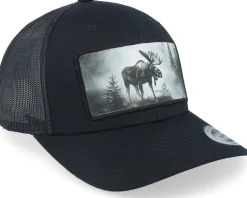 Big Moose Wide Patch Retro Black Trucker - Hunter