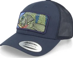 Big Perch Patch Retro Navy Trucker - Skillfish