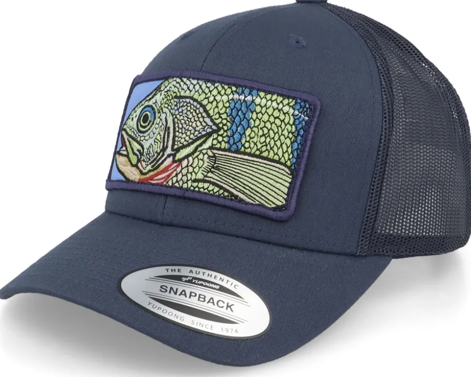 Big Perch Patch Retro Navy Trucker - Skillfish