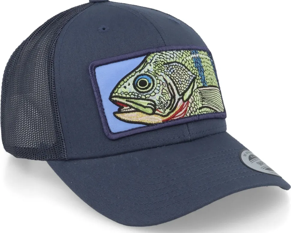Big Perch Patch Retro Navy Trucker - Skillfish