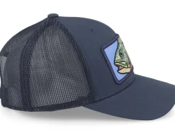 Big Perch Patch Retro Navy Trucker - Skillfish