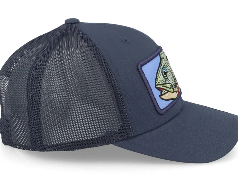 Big Perch Patch Retro Navy Trucker - Skillfish