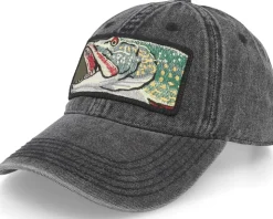 Big Pike 382 Snow Washed Black Denim Dad Cap - Skillfish