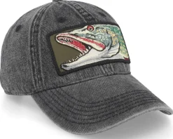 Big Pike 382 Snow Washed Black Denim Dad Cap - Skillfish