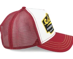 Big Size American Heritage White/Maroon A-Frame Trucker - Stetson