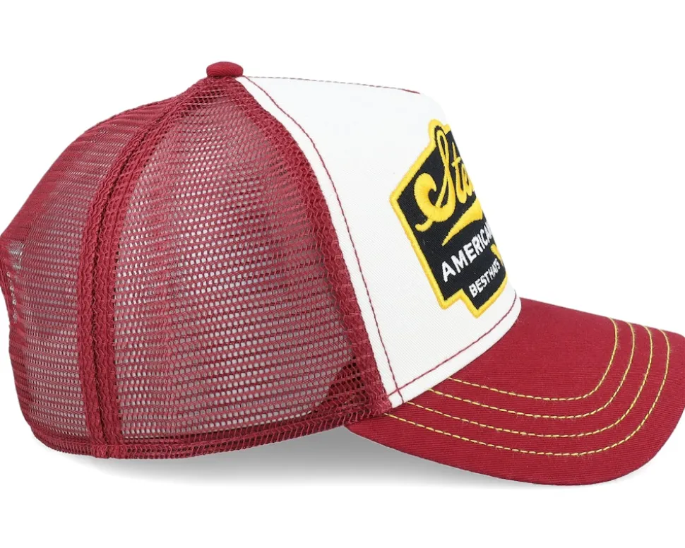 Big Size American Heritage White/Maroon A-Frame Trucker - Stetson