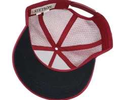 Big Size American Heritage White/Maroon A-Frame Trucker - Stetson