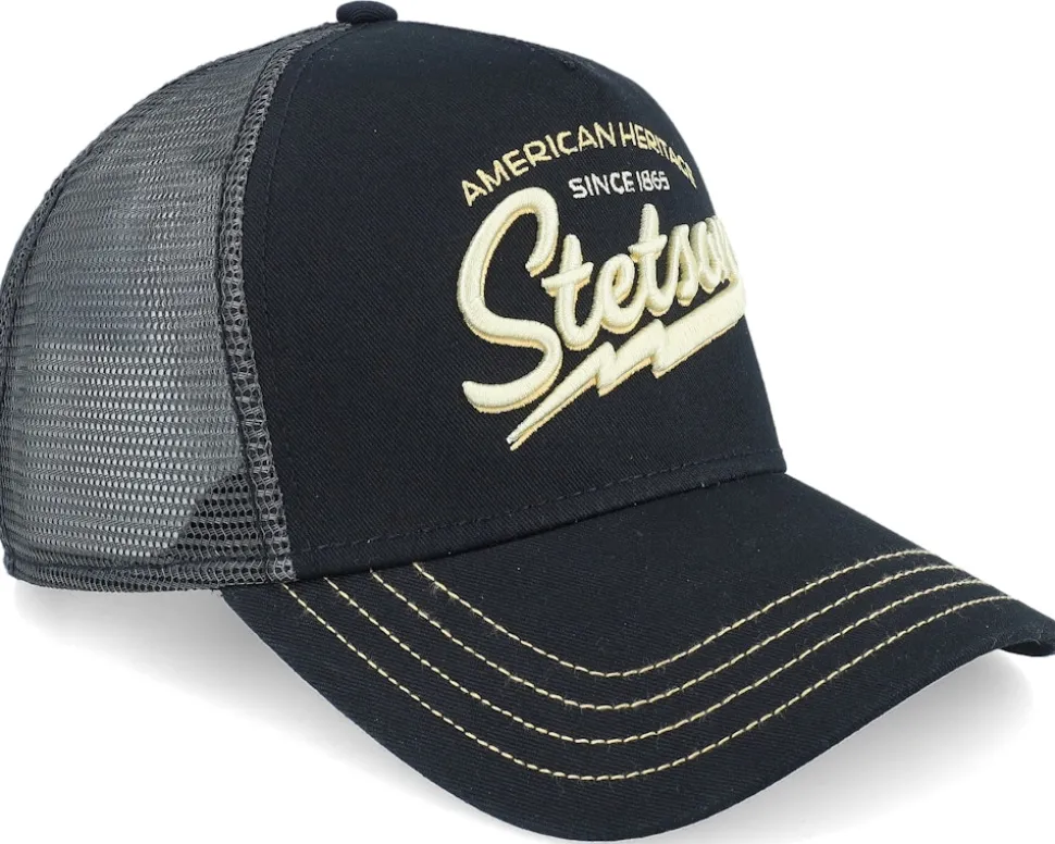 Big Size American Heritage Classic Black A-Frame Trucker - Stetson
