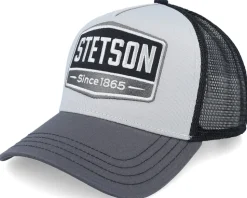 Big Size Gasoline Grey/Black A-Frame Trucker - Stetson
