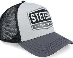 Big Size Gasoline Grey/Black A-Frame Trucker - Stetson