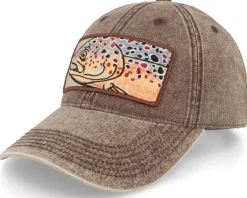 Big Trout Patch 382 Snow Washed Brown Dad Cap - Skillfish
