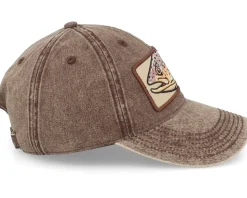 Big Trout Patch 382 Snow Washed Brown Dad Cap - Skillfish