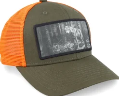 Big Wolf Wide Mash/Fluorescent Orange Trucker - Hunter