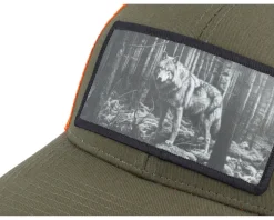Big Wolf Wide Mash/Fluorescent Orange Trucker - Hunter