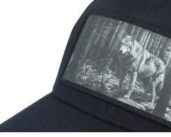 Big Wolf Wide Patch Retro Black Trucker - Hunter