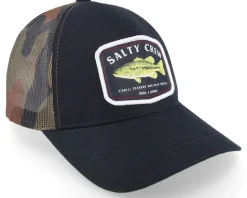 Bigmouth Black/Camo Trucker - Salty Crew