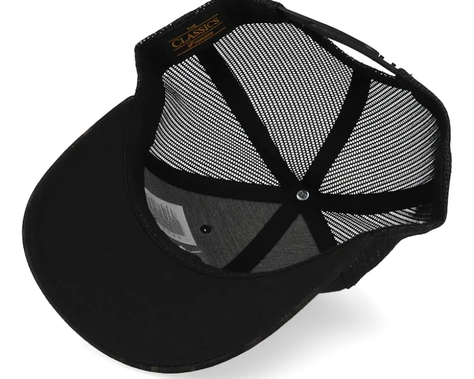 Biker Skull Black Camo Trucker - Born To Ride