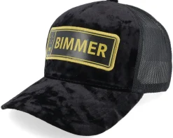 Bimmer Gold License Plate Velvet Black A-Frame Trucker - Iconic