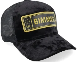 Bimmer Gold License Plate Velvet Black A-Frame Trucker - Iconic