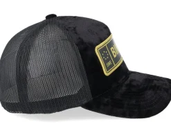 Bimmer Gold License Plate Velvet Black A-Frame Trucker - Iconic