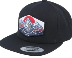 Bird & Mountains Patch Black Snapback - Wild Spirit