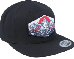 Bird & Mountains Patch Black Snapback - Wild Spirit