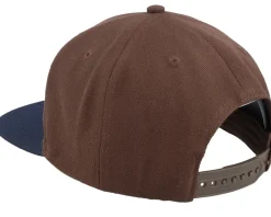 Bird & Mountains Patch Brown/Navy/Red Snapback - Wild Spirit