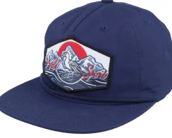 Bird & Mountains Patch Navy Rope 5-panel Snapback - Wild Spirit