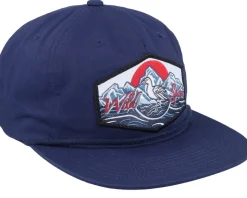 Bird & Mountains Patch Navy Rope 5-panel Snapback - Wild Spirit
