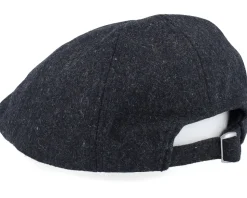 Bird Patch Charcoal Wool Ivy Flat Cap - Jack Anchor