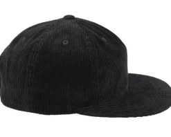 Black Cord 5-panel Halfmoon Snapback - Equip