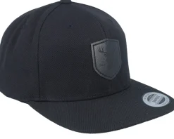 Black Deer Shield Patch Black Snapback - Wild Spirit