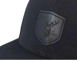 Black Deer Shield Patch Black Snapback - Wild Spirit