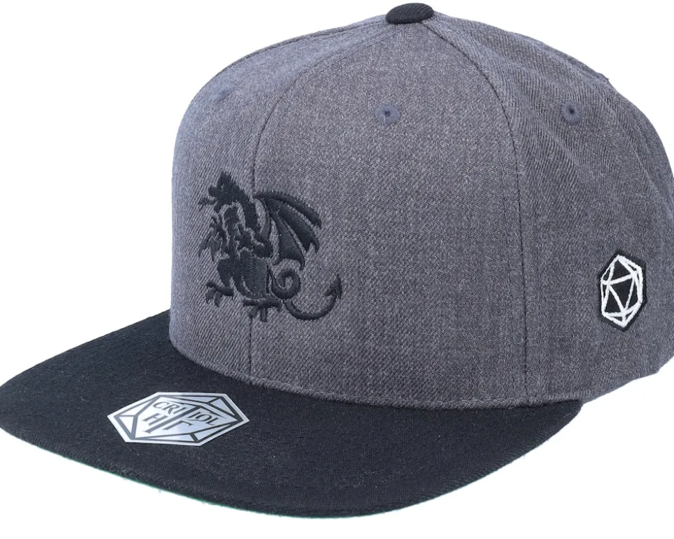 Black Dragon D20 Char/Black Snapback - Coal
