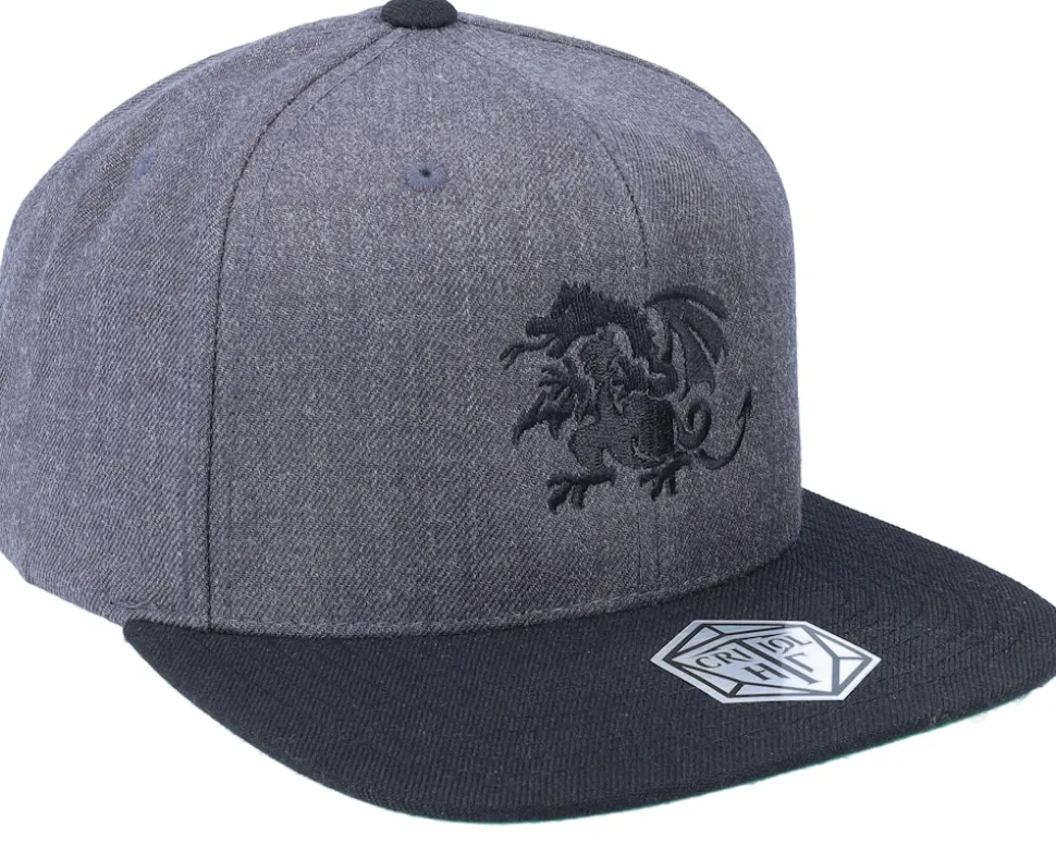 Black Dragon D20 Char/Black Snapback - Coal