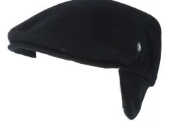 Black Earflap Flat Cap - City Sport