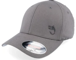 Black Fish Hook Logo Dark Grey Flexfit - Skillfish